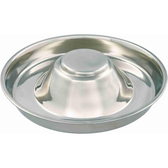 INDIPETS Puppy Flying Saucer: Pet Water and Food Bowl | 11-Inch, Stainless Steel (PN: AW800111)