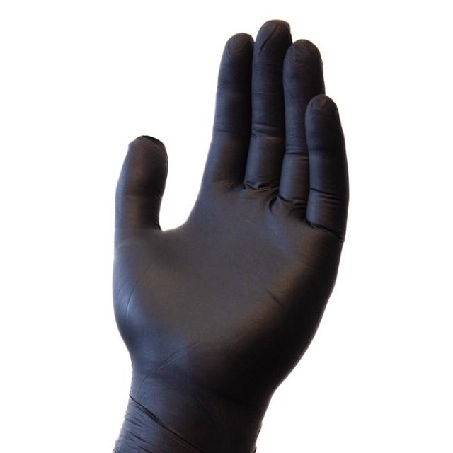 INDIVIDUAL Black Nitrile Examination Gloves, Large, 4 Mil, Powder Free
