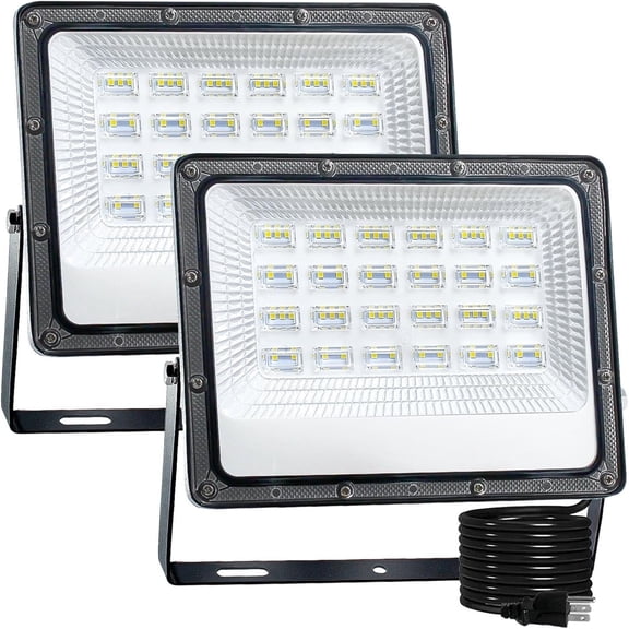 INDMIRD 2 Pack 50W Outdoor LED Reflector Lamp, IP66 Waterproof LED Work Light, 6500K 6000lm Daylight White Outdoor Projector for Garage, Patio, Garden