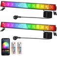 thumbnail image 1 of Indmird 2 pack RGB LED Spotlights 30 W with 360° Remote Control and Bluetooth App LED Wall Washer IP66 Waterproof Party Light for Garden Stage Light Christmas, 1 of 8