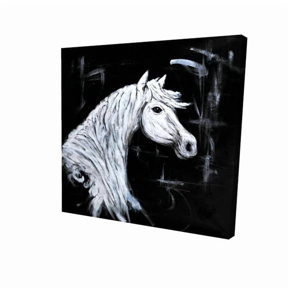 Begin Home Decor 2080-3636-AN210 36 x 36 in. Horse Profile View - Contemporary Farm Animals Canvas Art