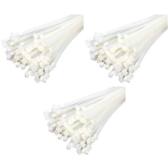 Cable Ties INDUSTRIAL QUALITY Cable Ties: 100X2.5mm Color: White Quantity: 150 Pieces,150pcs x Nylon Kabelbinder,White