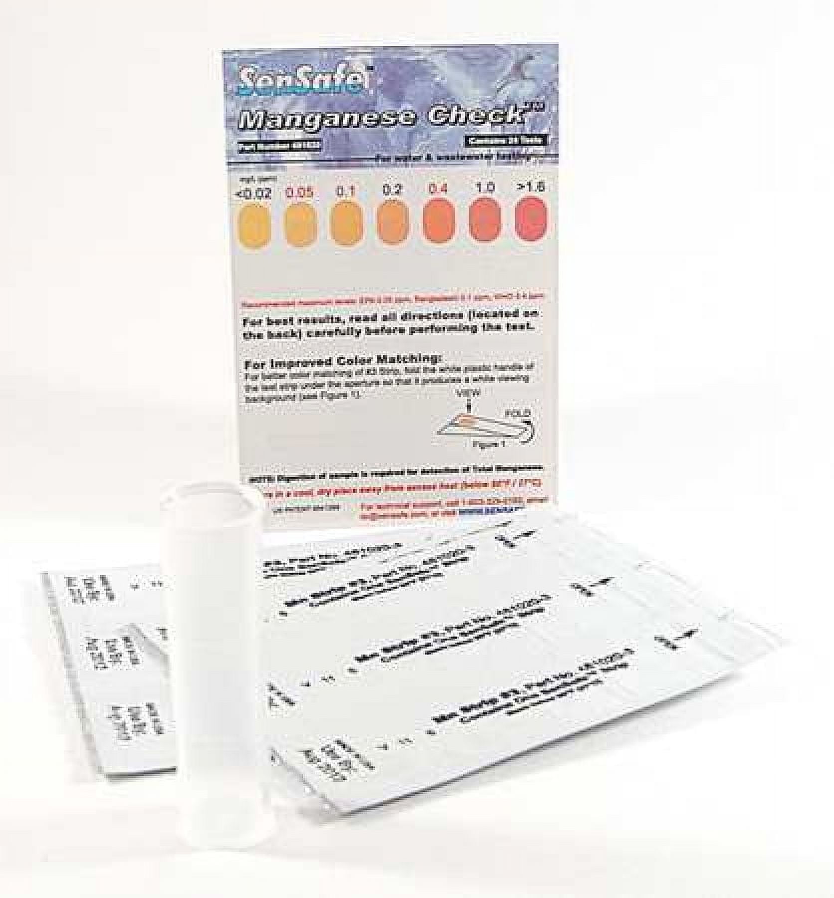 INDUSTRIAL TEST SYSTEMS 481020 Test Strips,Manganese,0.2-2ppm,PK24