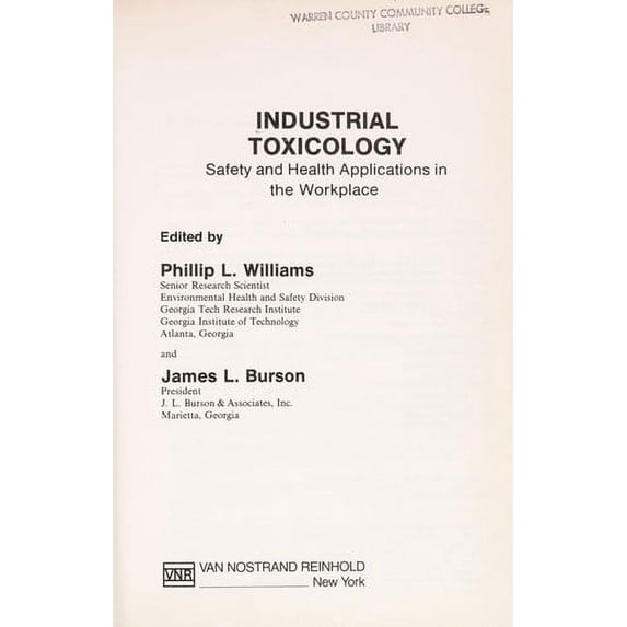 Pre-Owned Industrial Toxicology (Paperback) 0442235410 9780442235413