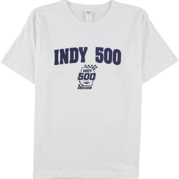 Indy 500 Boys Logo Print Graphic T-Shirt, White, Big Kids (8-20), L