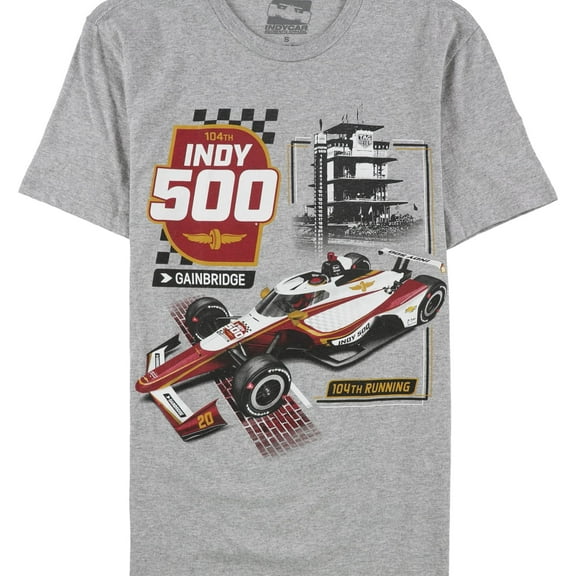 Indy 500 Mens Starting Field Graphic T-Shirt, Grey, XXX-Large