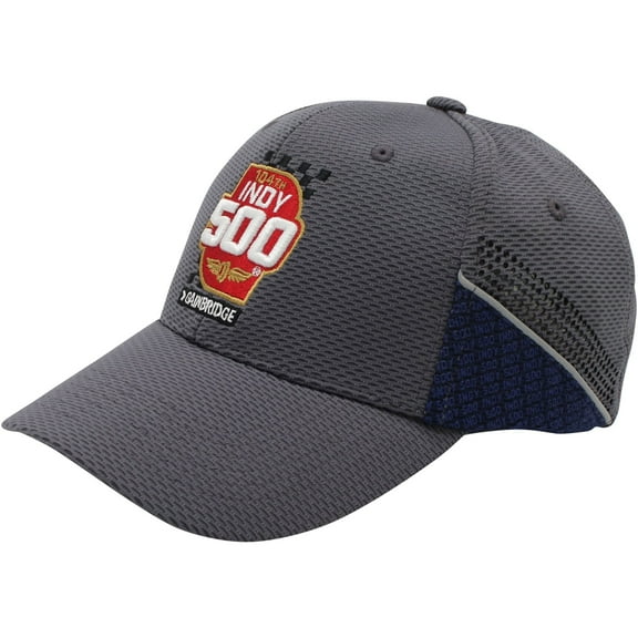 Indy 500 Mens Textured Baseball Cap, Grey, One Size