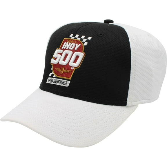 Indy 500 Mens Textured Baseball Cap, White, L/XL