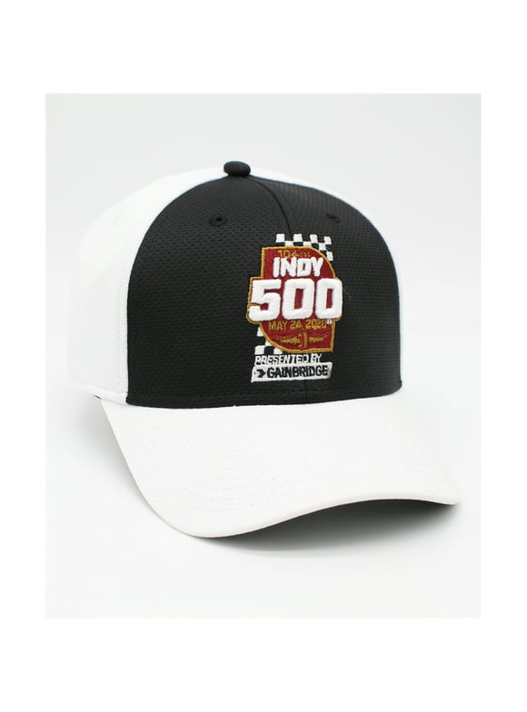 INDY 500 Mens This Is May Fitted Baseball Cap, White, S/M