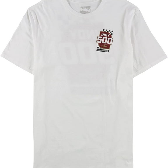 Indy 500 Mens White Event Graphic T-Shirt, White, Small