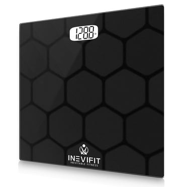 INEVIFIT Bathroom Scale, Highly Accurate Digital Body Weight Scale Up to 400lbs - Black