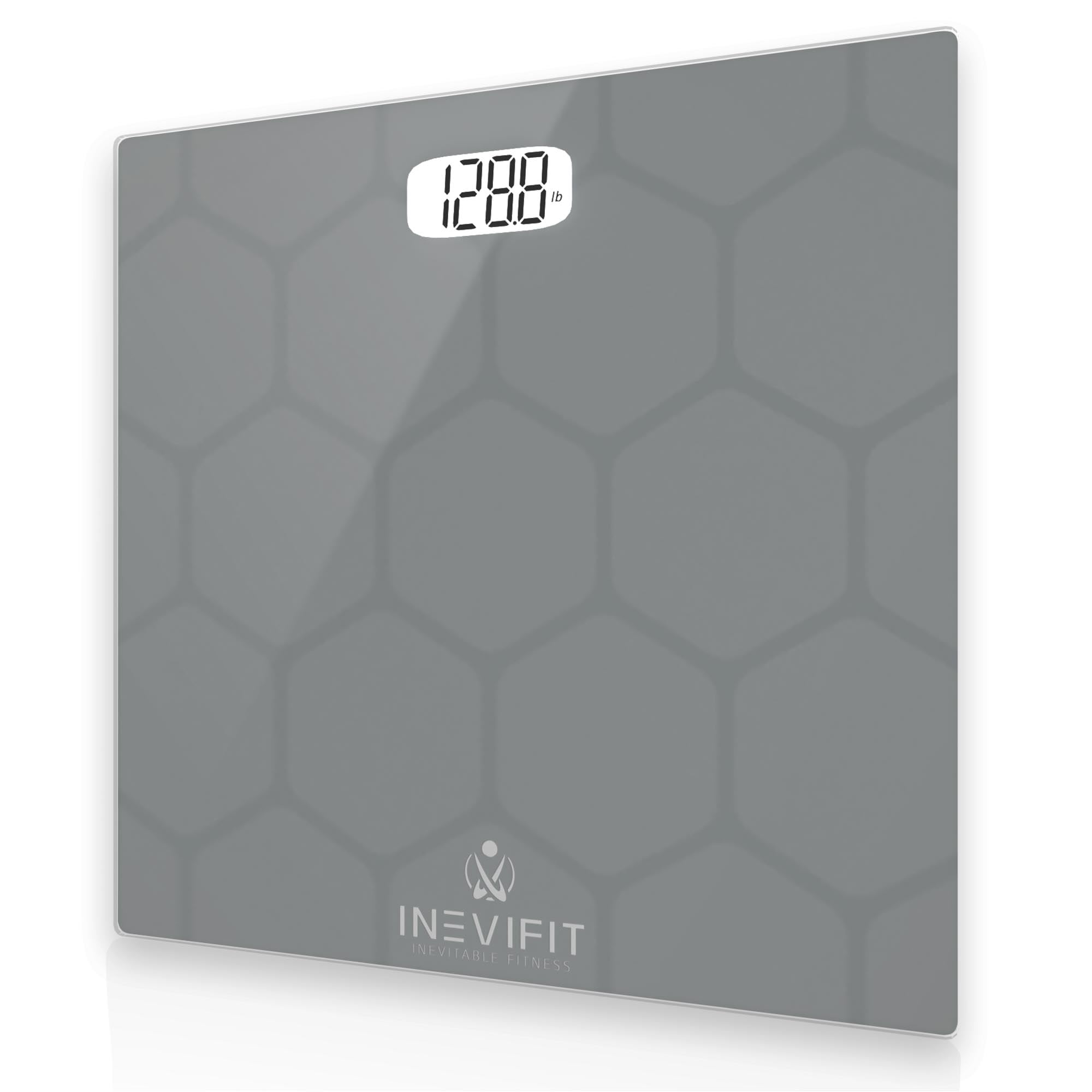 INEVIFIT Bathroom Scale, Highly Accurate Digital Body Weight Scale Up to 400lbs - Silver