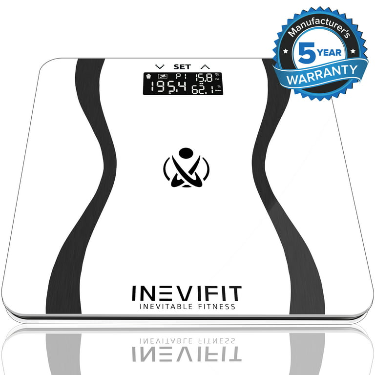 INEVIFIT Body Fat Scale with Digital Body Composition Analyzer and Body  Weight - White 
