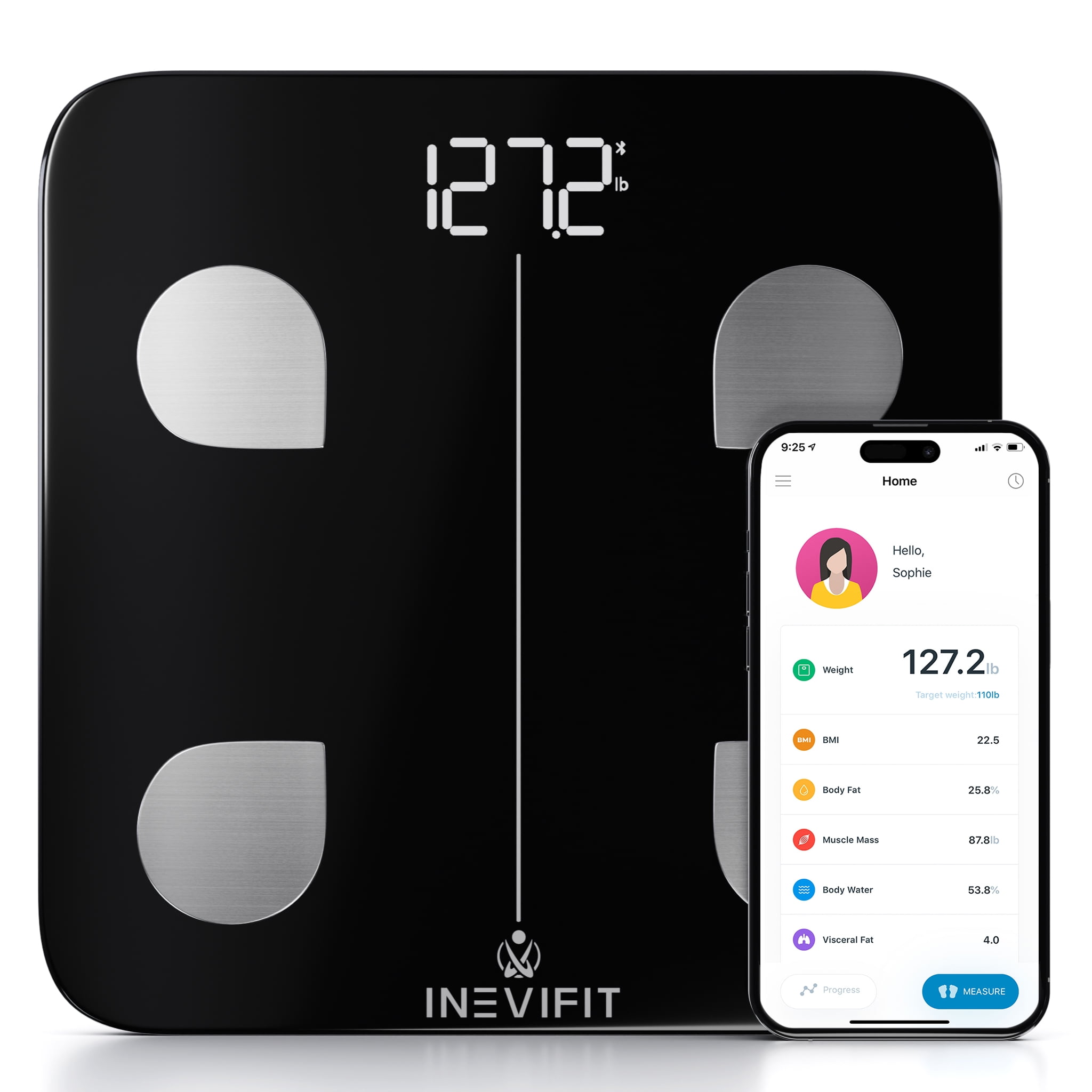 LOFTILLA Scale for Body Weight Weight Scales, Digital Bathroom Scale, Smart  Scale with App via Bluetooth, 400 lb Capacity