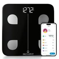 INEVIFIT Smart Body Composition Scale with Bluetooth and Free Tracking INEVIFIT APP - Black