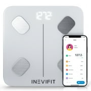 INEVIFIT Smart Body Fat Scale with Bluetooth and Free INEVIFIT APP - White