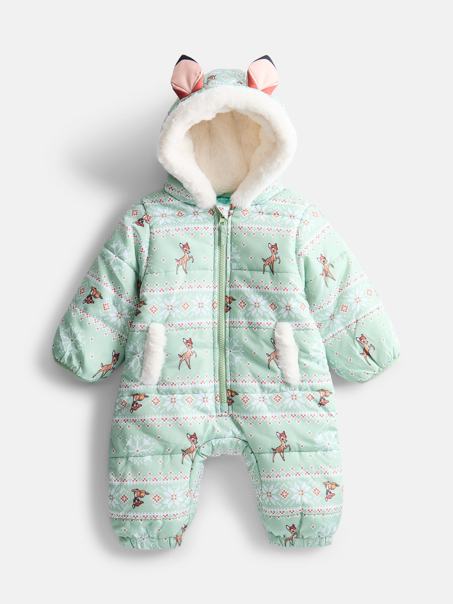 Disney Bambi Baby Boys Printed Pram with Hood, Size 0/3M-6/9M