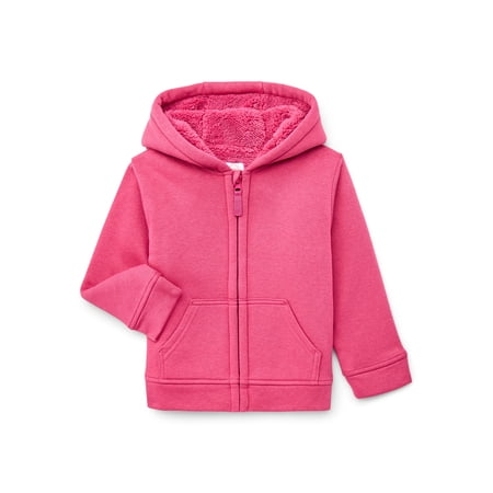 Wonder Nation Toddler Fleece Zip Hoodie, Size 12M-5T
