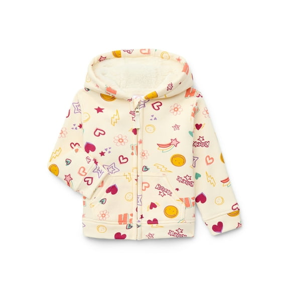 Wonder Nation Toddler Fleece Zip Hoodie, Size 12M-5T