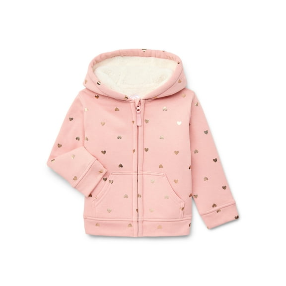 Wonder Nation Toddler Fleece Zip Hoodie, Size 12M-5T