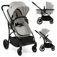 thumbnail image 1 of INFANS 2 in 1 Baby Stroller, Convertible Stroller with Bassinet Reversible Seat Adjustable Backrest Canopy One Hand Fold, Compact Toddler Pushchair for Kids Infants Newborns 0-36 Months, 1 of 9