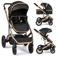 thumbnail image 1 of INFANS 2 in 1 Baby Stroller, Folding Newborn Pram Convertible Stroller Bassinet for Infant Foldable High Landscape Shock Absorption with Reversible Seat Aluminum Structure for Pushchair, 1 of 9