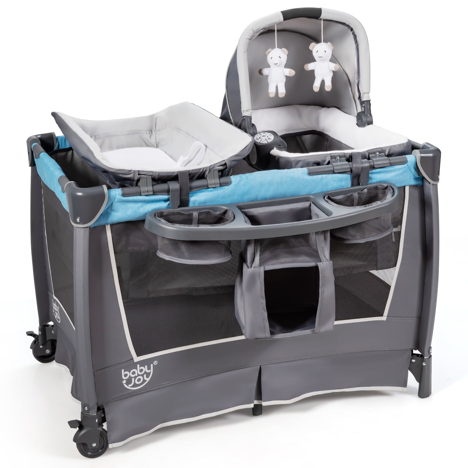 INFANS 4-in-1 Pack and Play with Bassinet and Carry Dominican