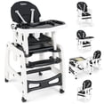 thumbnail image 1 of INFANS 5 in 1 Baby High Chair, Convertible Toddler Table with Rocking Chair, Adjustable Back, Removable Tray, Sponge, 1 of 8