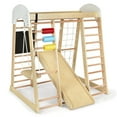 thumbnail image 1 of Infans Indoor Playground Climbing Gym Kids Wooden 8 in 1 Climber Playset  for Children, 1 of 7