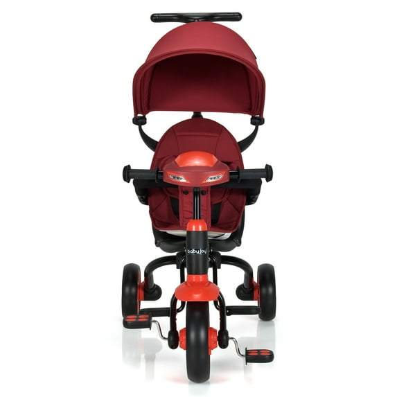 Infans 6-in-1 Foldable Baby Tricycle Toddler Bike Stroller W/Adjustable Push Handle Red