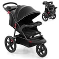 thumbnail image 1 of INFANS Jogging Stroller, Jogger Travel System with Shock Absorbing Suspension Dining Plate Cup Holder Adjustable Backrest, Lightweight Baby Strollers for Newborn, 1 of 9