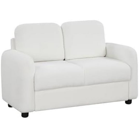 INFANS Kids Sofa, 2 Seat Soft Thick Upholstered Couch with Plush Fabric Solid Wooden Frame, Armrest Chair Lounge for Playroom Kids Boys Girls