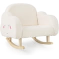 thumbnail image 1 of OLAKIDS Kids Sofa, Toddler Rocking Chair with Solid Wooden Frame, Anti-Tipping Design, Plush Fabric, Children Armchair for Nursery Kindergarten Playroom Preschool, Gift for Boys Girls (White）, 1 of 9