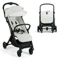 thumbnail image 1 of INFANS Lightweight Baby Stroller, One-Hand Gravity Fold, Compact Travel Stroller for Airplane with Aluminium Frame, Adjustable Backrest and Canopy, Foldable Infant Toddler Stroller, 1 of 10
