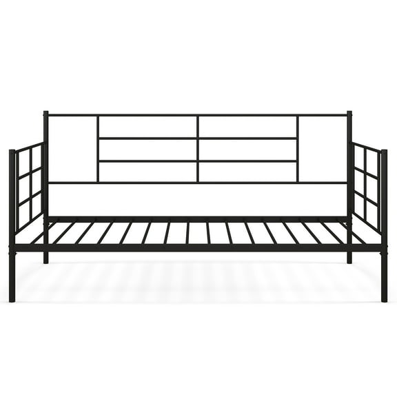 Infans Twin Size Metal Daybed Heavy Duty Sofa Bed Frame Mattress Foundation Black