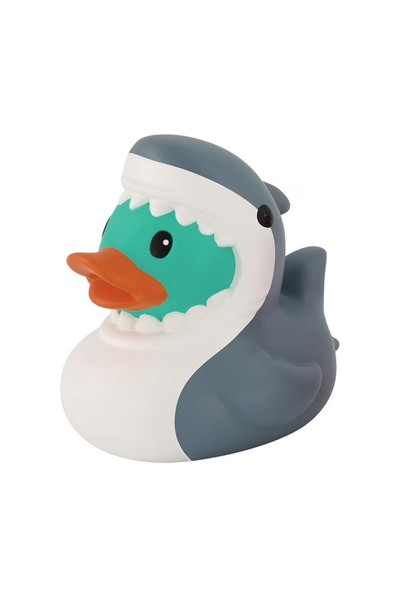 Fun Time Duck Baby Bath Toy, Squeezable Floating Duck, BPA-Free, Infant & Toddler Bath Toy, Shark