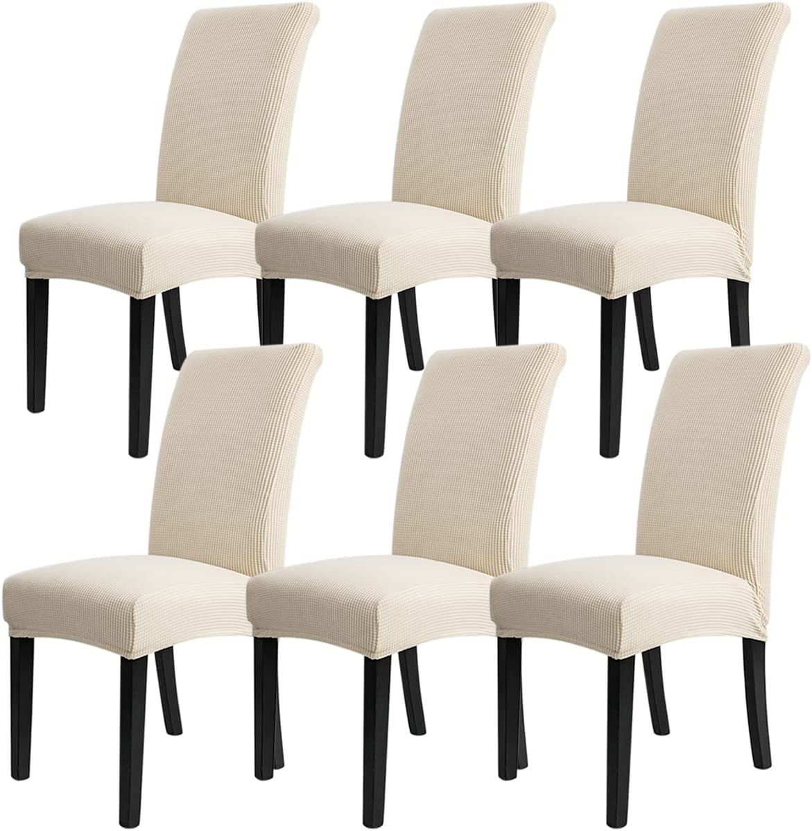 AUCHEN Super Stretchy Chair Covers, Stretch Dining Chair Protector Covers with AntiSkid Elastic