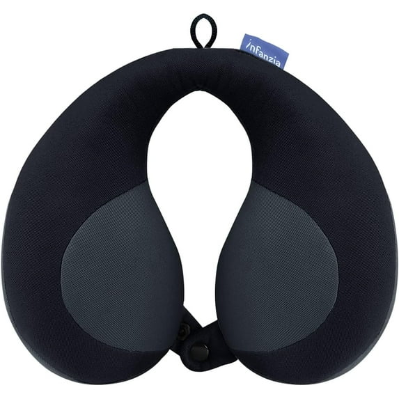 INFANZIA Chin Supporting Travel Neck Pillow , Black