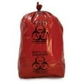 thumbnail image 1 of "INFECTIOUS BIOHAZARD" Printed, Red Poly Medical Waste Bags, 24" x 32", 12-16 Gallons - Case of 500 Bags, 1 of 2