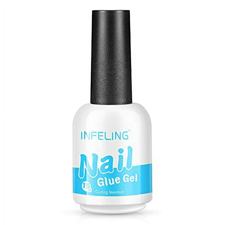 BOLASEN 5 in 1 Gel Nail Glue for Acrylic Nails - 1PCS 8ML Curing Needed UV  Extension Glue, Brush On Gel X Nail Glue for Press On Nails and Nail Tips,  Super