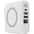 thumbnail image 1 of INFINACORE Pandora Portable Power (P3) 8000mAh Fast Charging Qi Wireless Power Bank Charger - Compatible with iPhone 15 14 13 12 11 Pro Max Mini - Phone Laptop iPad Tablet Power Bank - White, 1 of 7