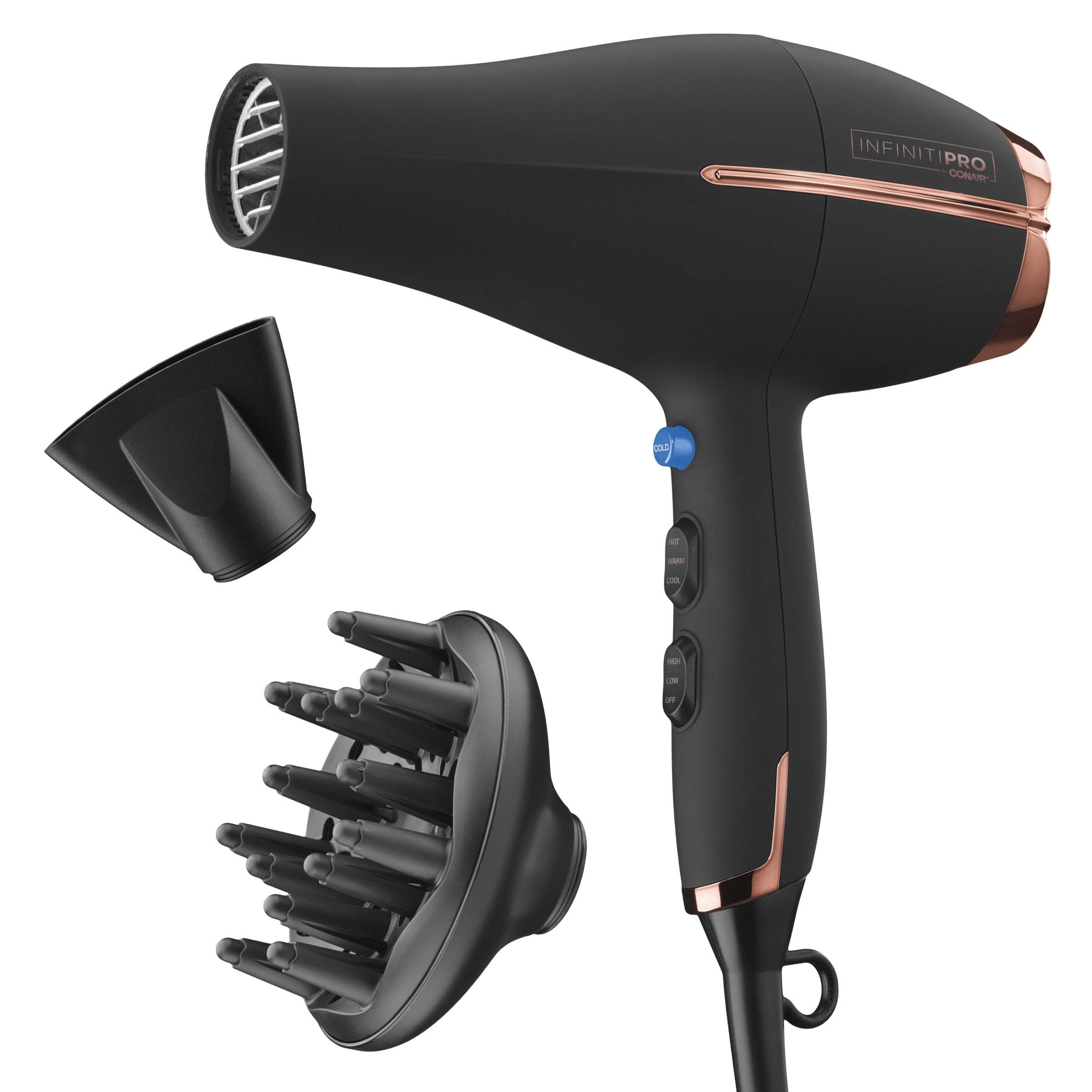 Conair InfinitiPRO Ionic Ceramic Hair Dryer, 1875W, with Diffuser