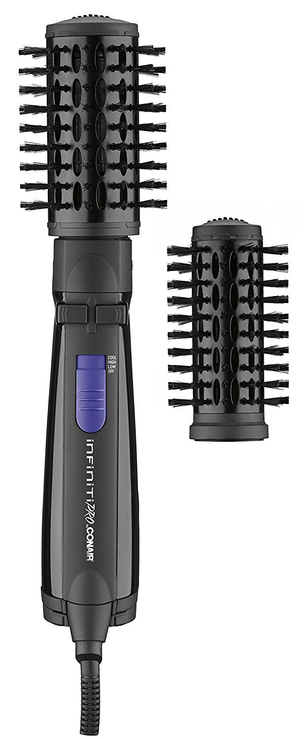 INFINITIPRO BY CONAIR Spin Air Rotating Styler Hot Air Brush with 2 Inch AND 1.5 Inch Brushes, Black BC191N - image 1 of 10
