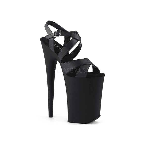 INFINITY-997, 9" Heel 5 1/4 PF Criss-Cross Ankle Strap Sandal