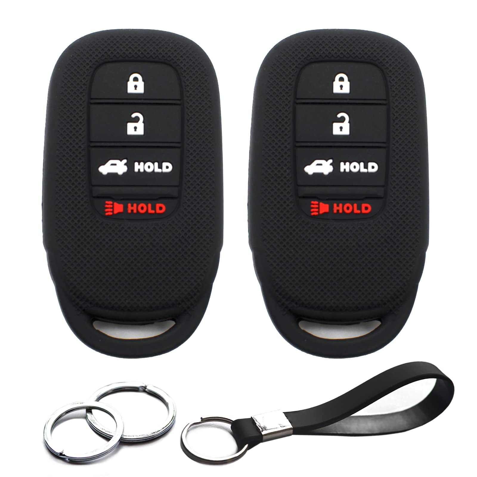 2pcs Pink Fob Remote Key Cover For 2017 2018 2019 Honda Accord Civic Pilot CR-V