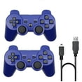 thumbnail image 1 of INFISU 2 Pack Controllers for P3 ,Wireless P3 Gaming Controller with Double Shock & Motion Sensor, P3 Controller Bluetooth Rechargeable Gamepad Remote,Blue, 1 of 6