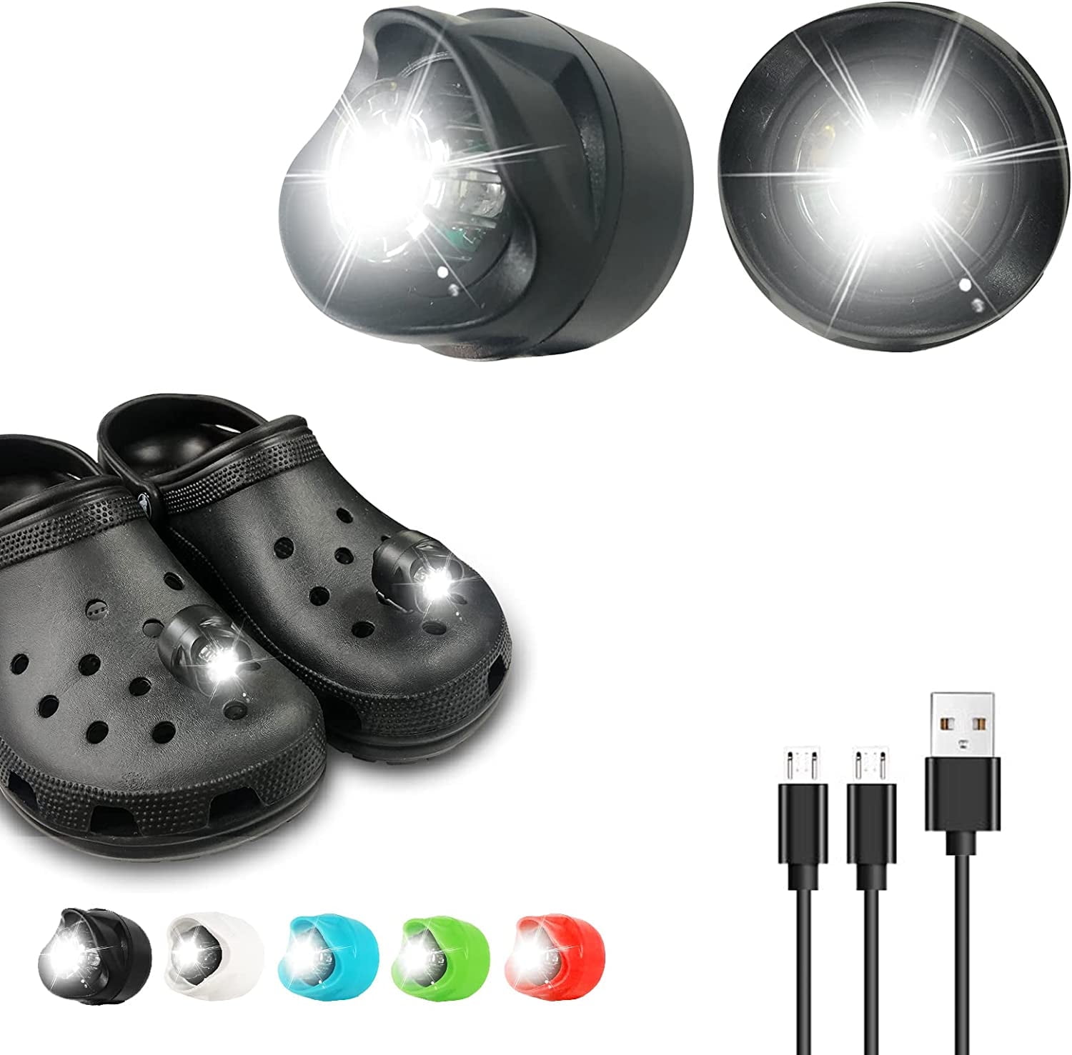 INFISU Pack Crocs Lights,Rechargeable Lights for Nepal Ubuy