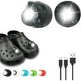 thumbnail image 1 of INFISU 2 Pack Crocs Lights,Rechargeable Lights for Crocs Kids, Waterproof Crocs Funny Shoe Accessorie with 3 Light Modes Flashlights for Night Walking,Camping, Running-Black, 1 of 10