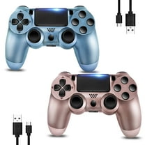 INFISU 2 Packs Wireless Controller for P4,Wireless Bluetooth P4 Controller Remote,Rechargeable Gamepad Compatible with P4/Slim/Pro,with Double Shock/Audio/Six-Axis