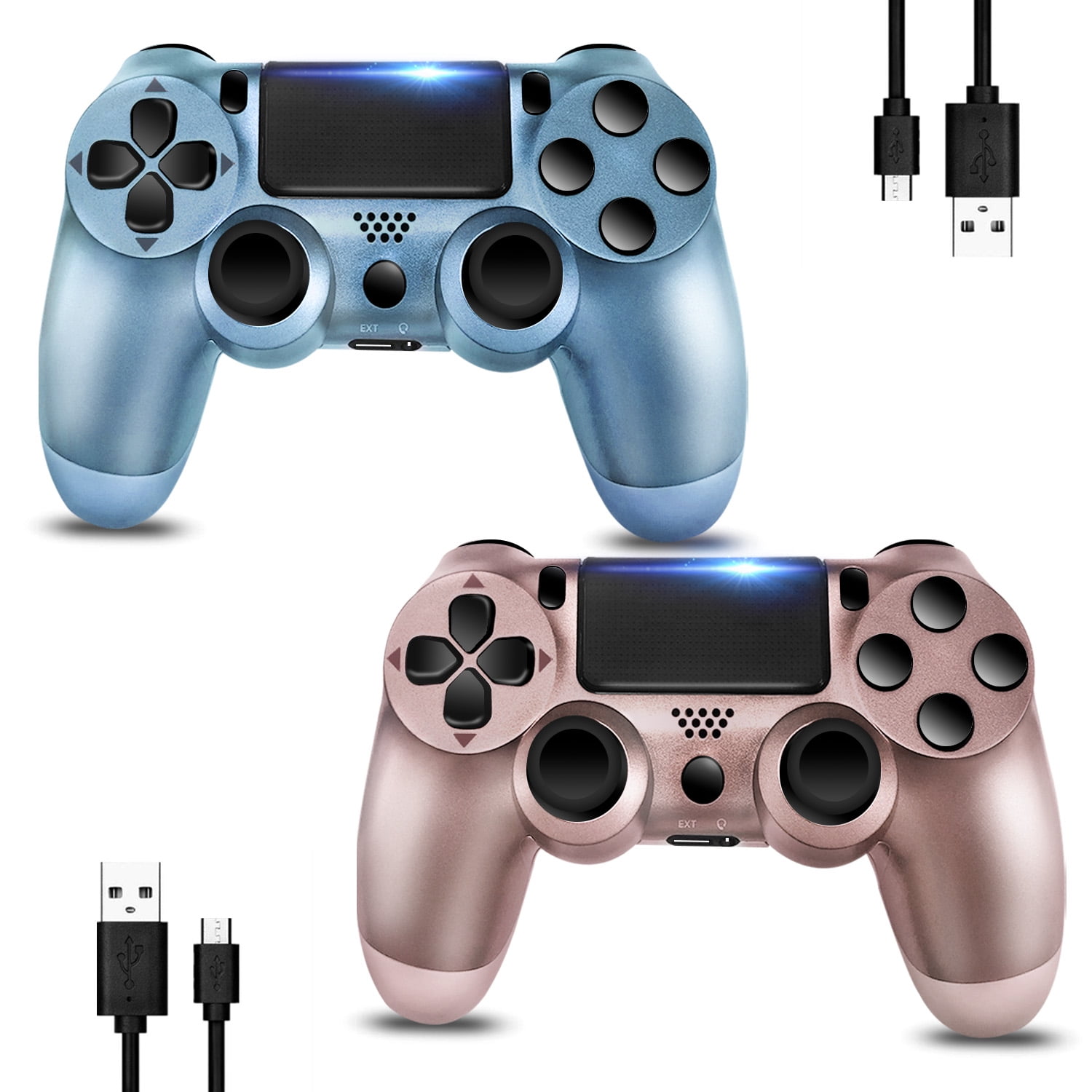 Sony Dualshock 4 Wireless Controller for PlayStation 4 - Blue  Crystal - PlayStation 4 : Video Games